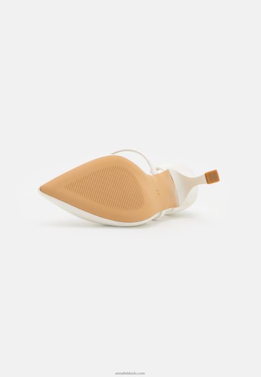 Anna Field kvinner klassiske hæler hvite P266L1674