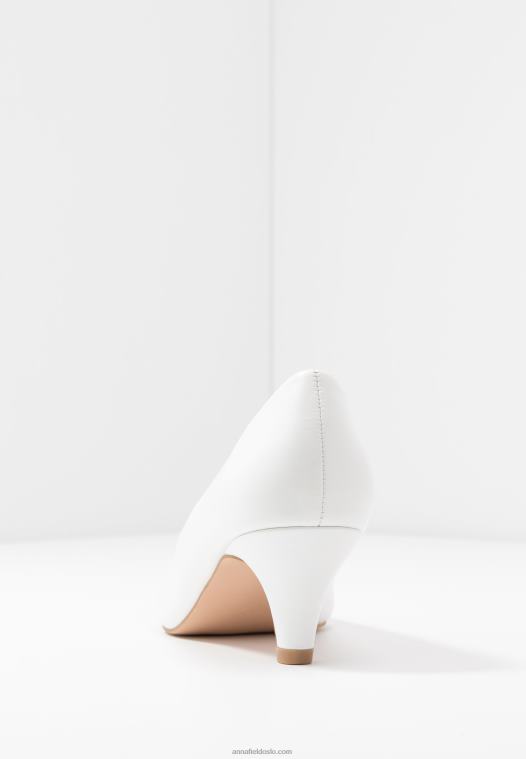 Anna Field kvinner klassiske hæler hvite P266L1703