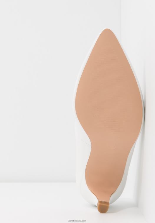 Anna Field kvinner klassiske hæler hvite P266L1703