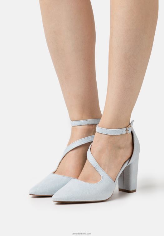 Anna Field kvinner klassiske hæler lyseblå P266L1621