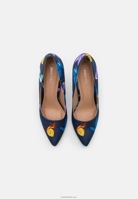 Anna Field kvinner klassiske hæler mørkeblå P266L1592