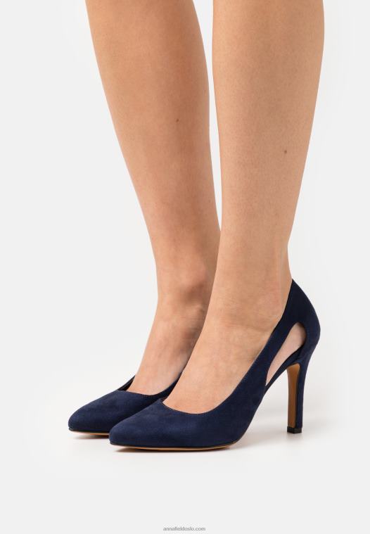 Anna Field kvinner klassiske hæler mørkeblå P266L1595