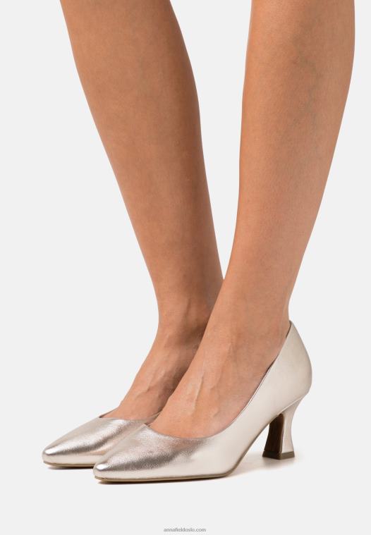 Anna Field kvinner klassiske hæler platina P266L1754