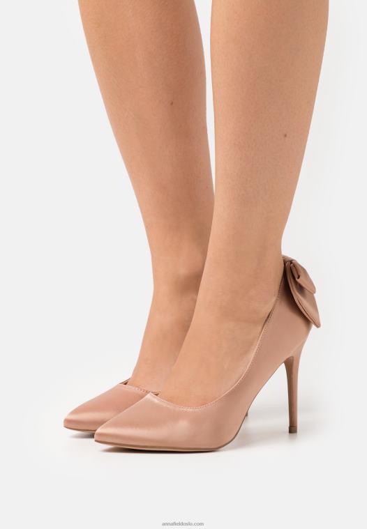 Anna Field kvinner klassiske hæler rosa gullfargede P266L1676