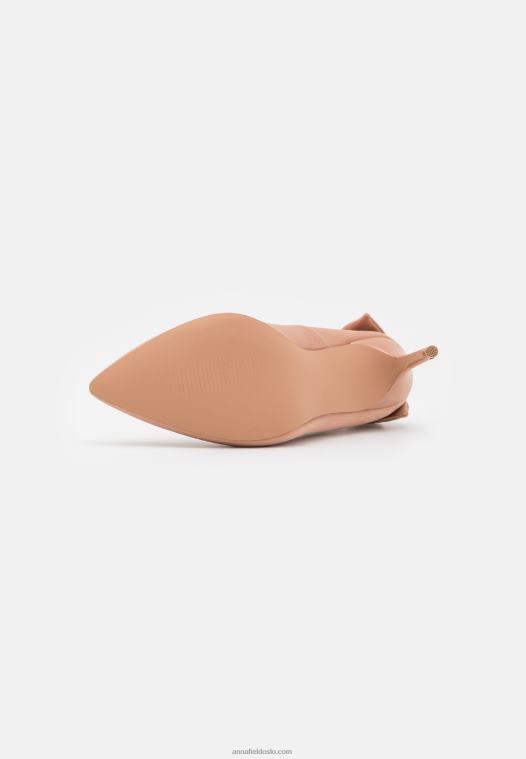 Anna Field kvinner klassiske hæler rosa gullfargede P266L1676