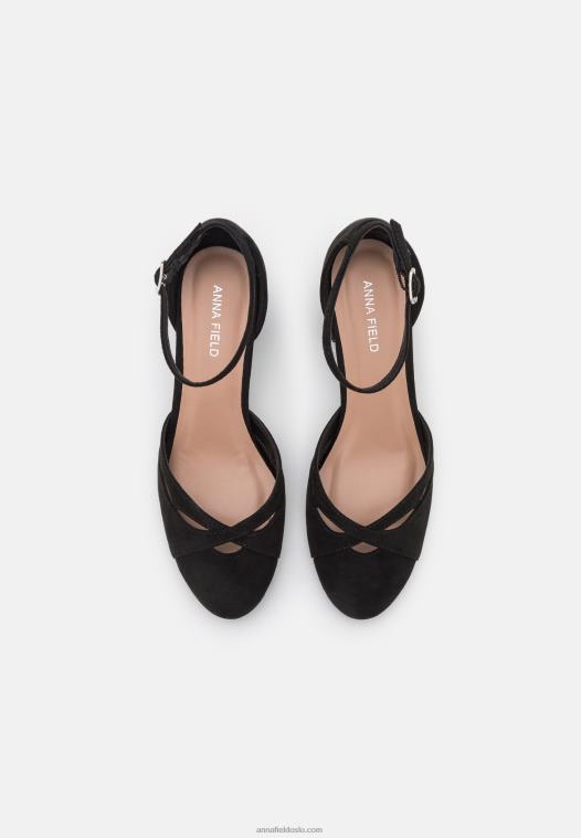 Anna Field kvinner klassiske hæler svart P266L1622