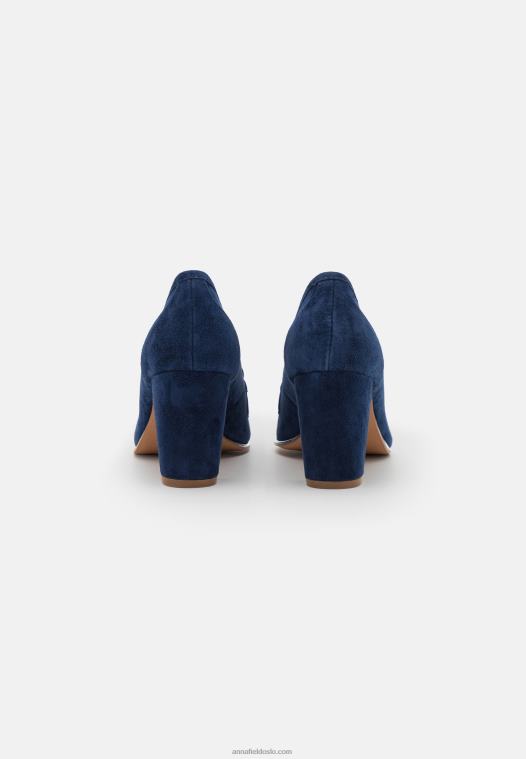 Anna Field kvinner klassiske skinnhæler mørkeblå P266L1667