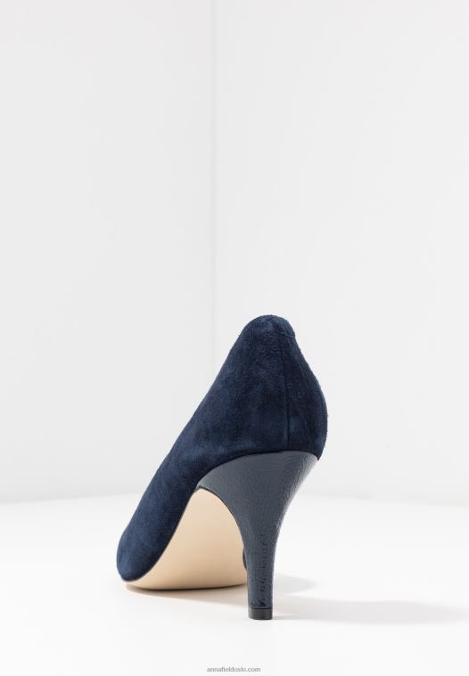 Anna Field kvinner klassiske skinnhæler mørkeblå P266L1755