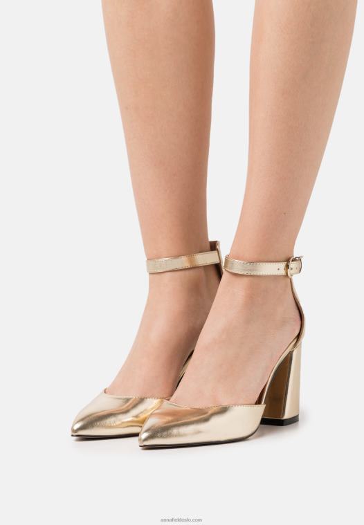Anna Field kvinner onlpavi klassiske hæler gull P266L1758
