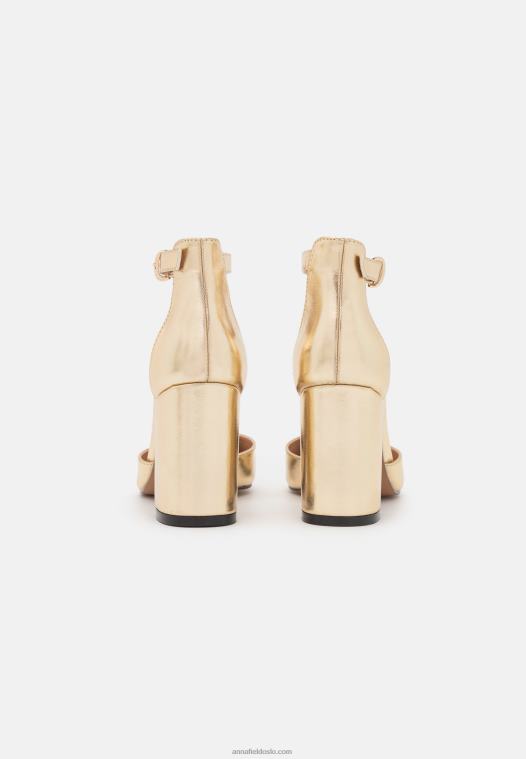 Anna Field kvinner onlpavi klassiske hæler gull P266L1758