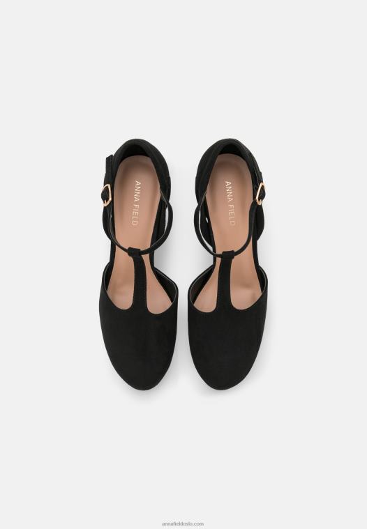 Anna Field kvinner plattformhæl svart P266L1736