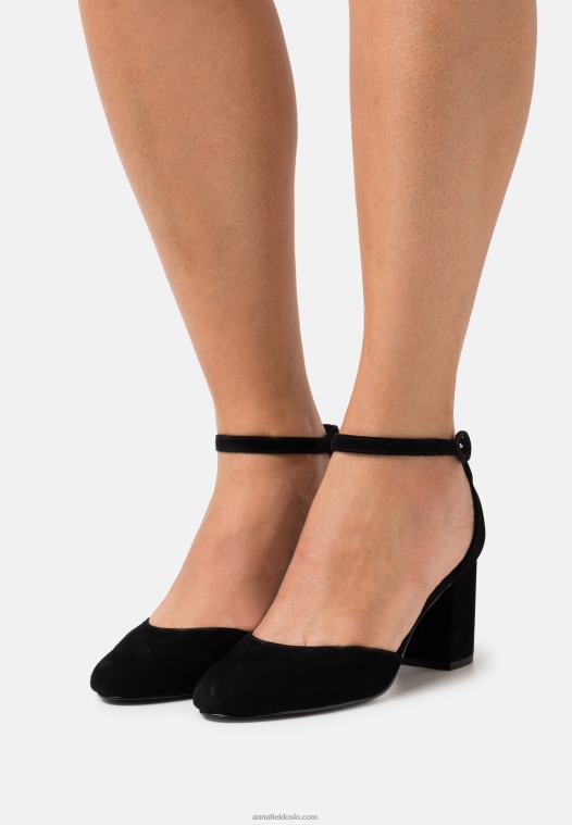 Anna Field kvinner skinn klassiske hæler svart P266L1653