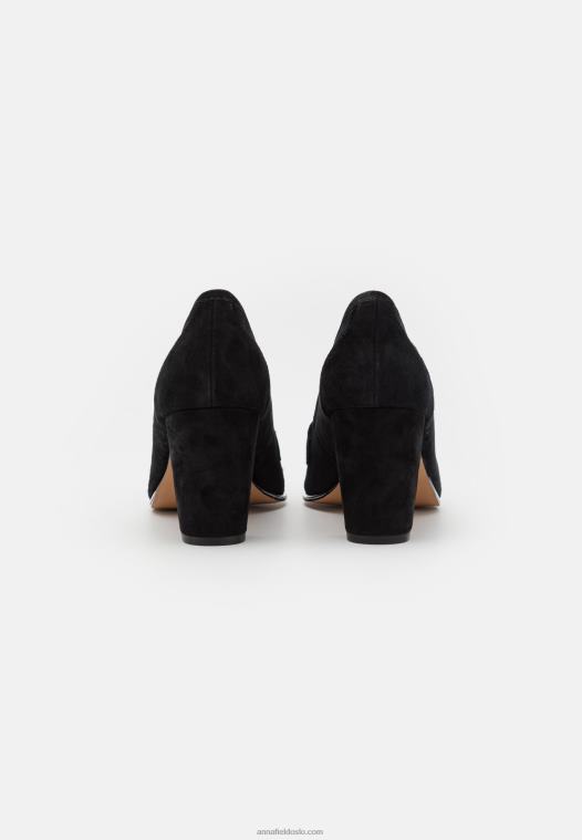 Anna Field kvinner skinn klassiske hæler svart P266L1678