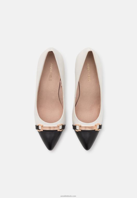 Anna Field kvinner skinn mia høye hæler hvit P266L1777