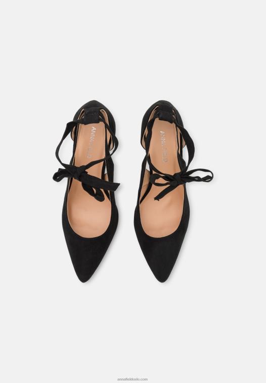 Anna Field kvinner snørehæl svart P266L1772