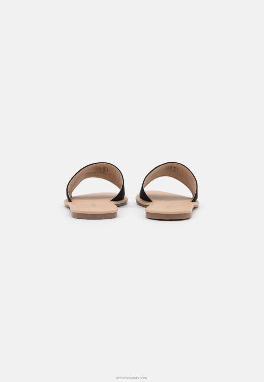 Anna Field kvinner 2 pakke muldyr svart/konjakk P266L1863