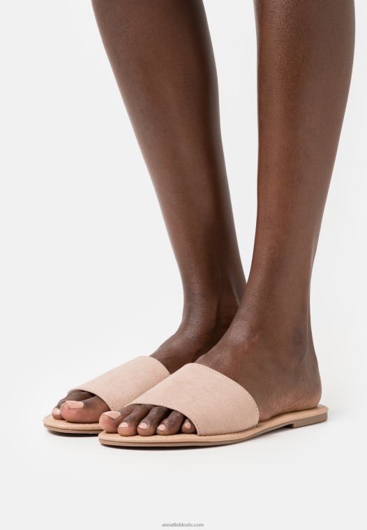 Anna Field kvinner 2 pakke muldyr svart/lys rosa P266L1862