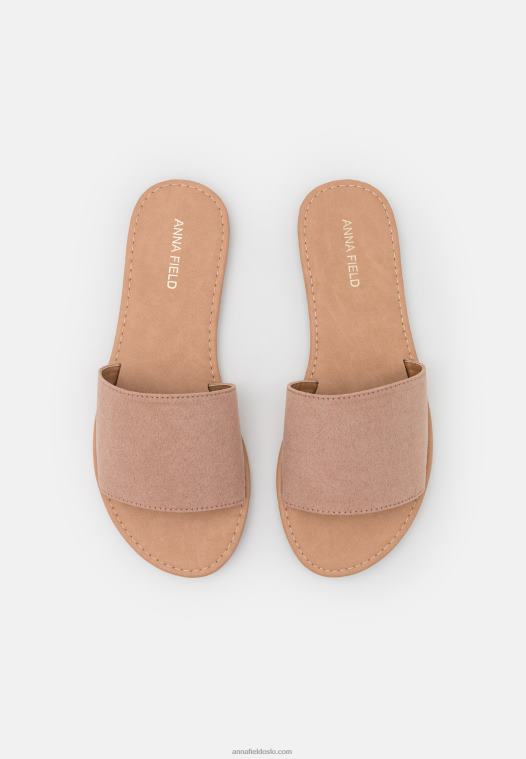 Anna Field kvinner 2 pakke muldyr svart/lys rosa P266L1862