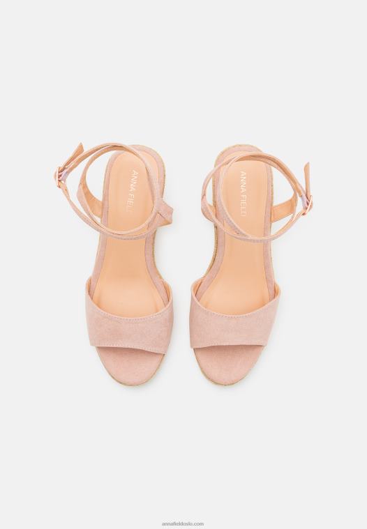 Anna Field kvinner espadriller lys rosa P266L1484