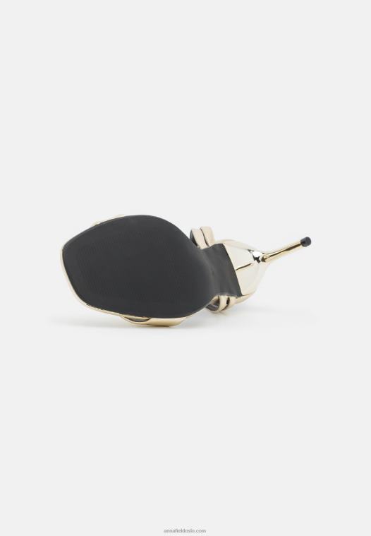 Anna Field kvinner høyhælte sandaler gull P266L1258