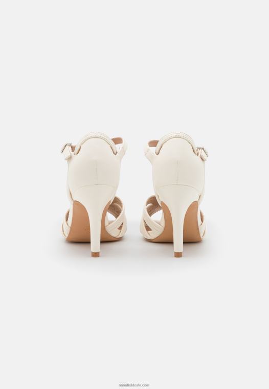Anna Field kvinner høyhælte sandaler hvite P266L1245