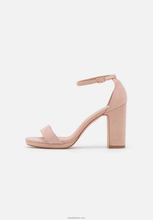 Anna Field kvinner høyhælte sandaler lys rosa P266L1275