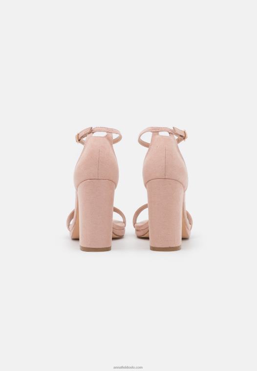 Anna Field kvinner høyhælte sandaler lys rosa P266L1275