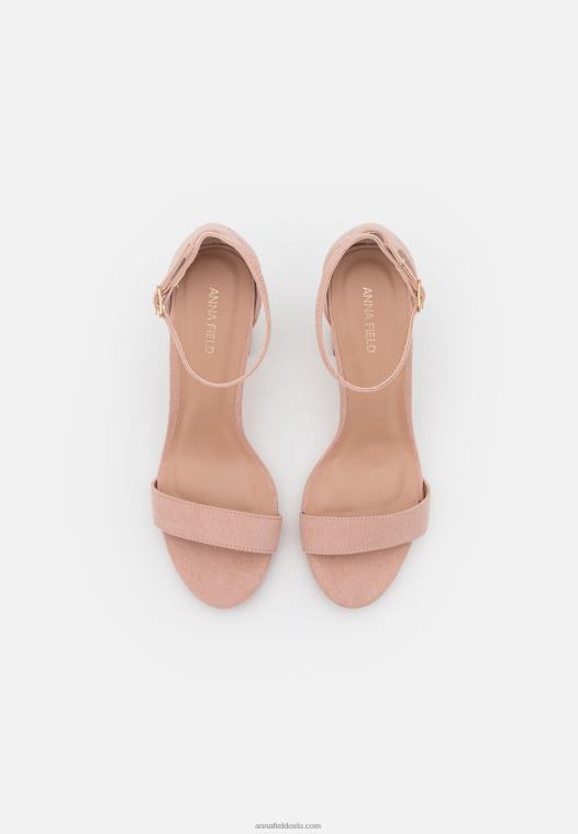 Anna Field kvinner høyhælte sandaler lys rosa P266L1275