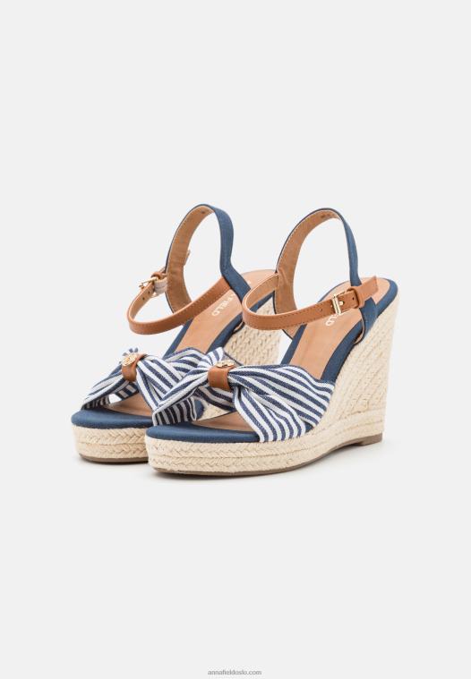 Anna Field kvinner høyhælte sandaler mørkeblå P266L1491