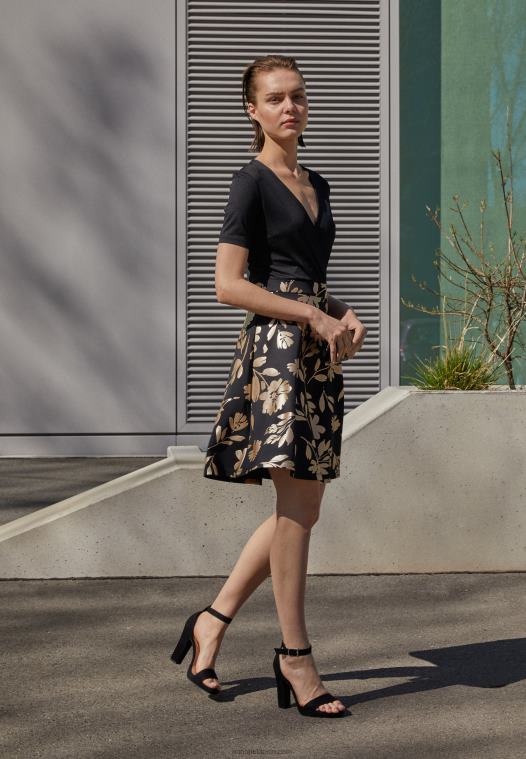 Anna Field kvinner høyhælte sandaler svarte P266L1565