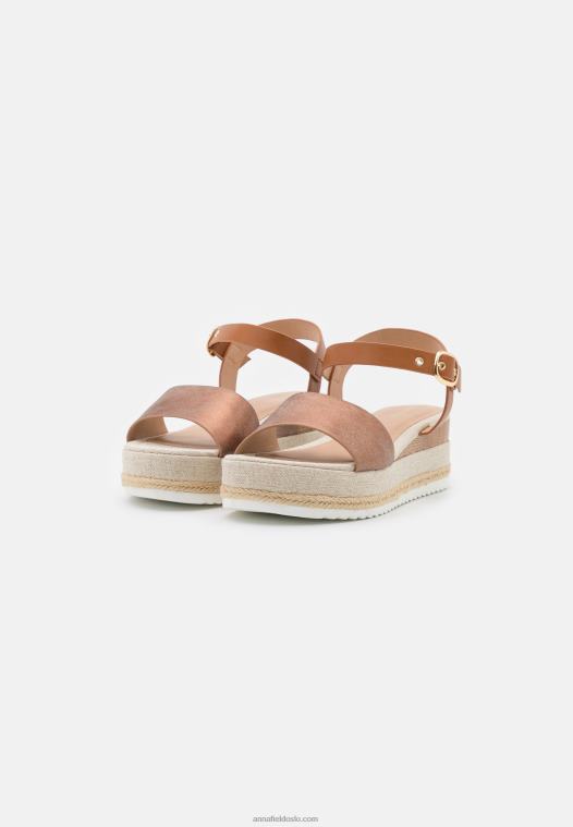 Anna Field kvinner komfort espadriller bronse P266L1483