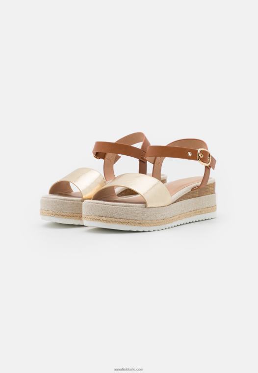 Anna Field kvinner komfort espadriller gull P266L1456