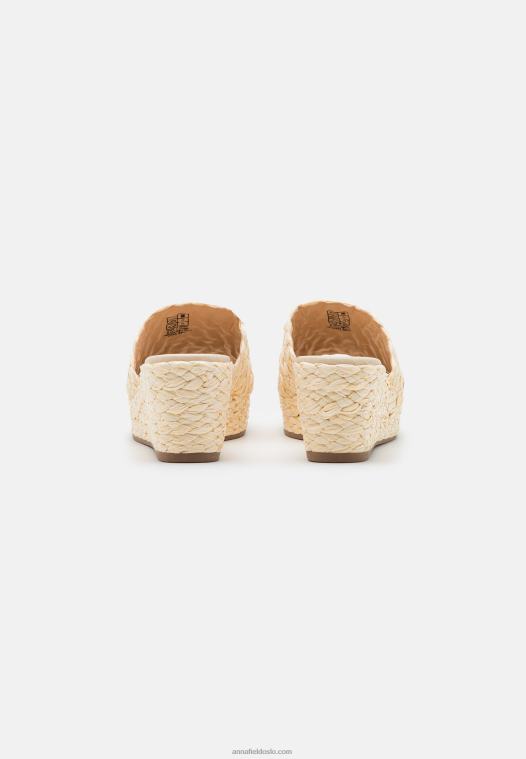 Anna Field kvinner muldyr med hæl beige P266L1883