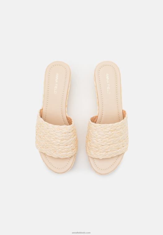 Anna Field kvinner muldyr med hæl beige P266L1883