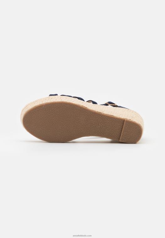 Anna Field kvinner plattformsandaler blå P266L1453