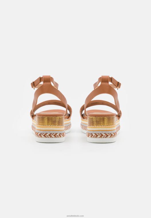 Anna Field kvinner plattformsandaler cognac P266L1471