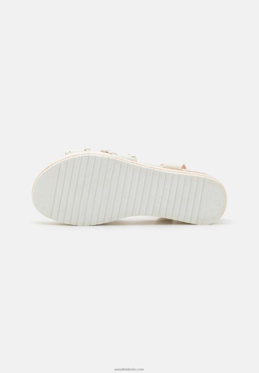 Anna Field kvinner plattformsandaler hvite P266L1493