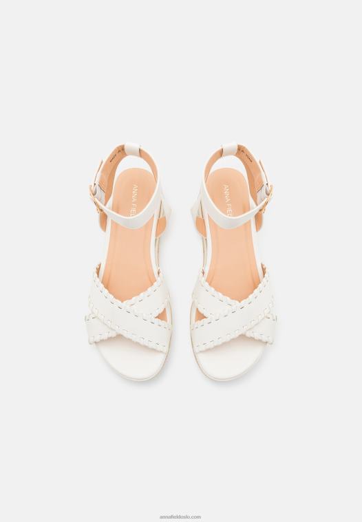 Anna Field kvinner plattformsandaler hvite P266L1493