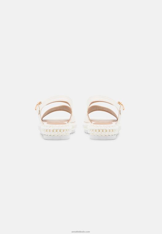 Anna Field kvinner plattformsandaler hvite P266L1551