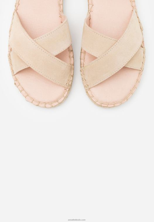 Anna Field kvinner plattformsandaler i skinn beige P266L1576