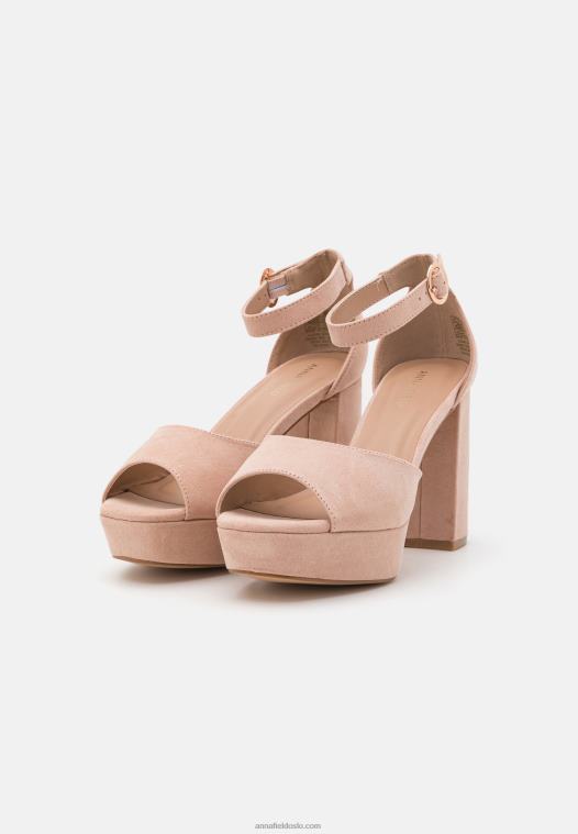 Anna Field kvinner plattformsandaler lys rosa P266L1550