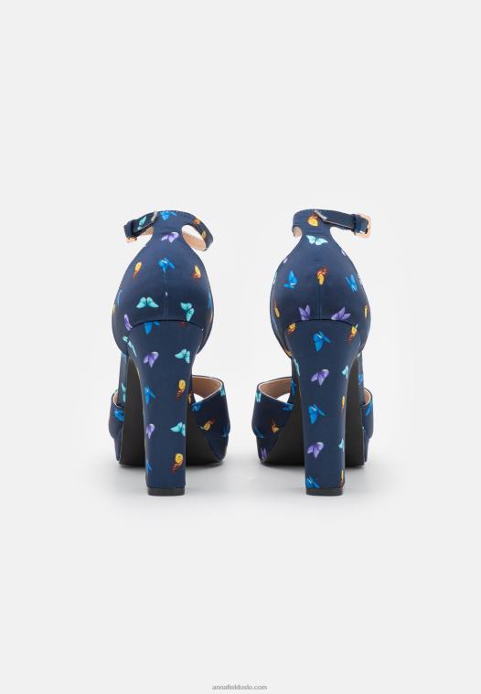 Anna Field kvinner plattformsandaler mørkeblå P266L1585