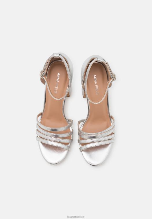 Anna Field kvinner plattformsandaler sølv P266L1580