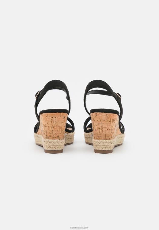 Anna Field kvinner plattformsandaler svarte P266L1455