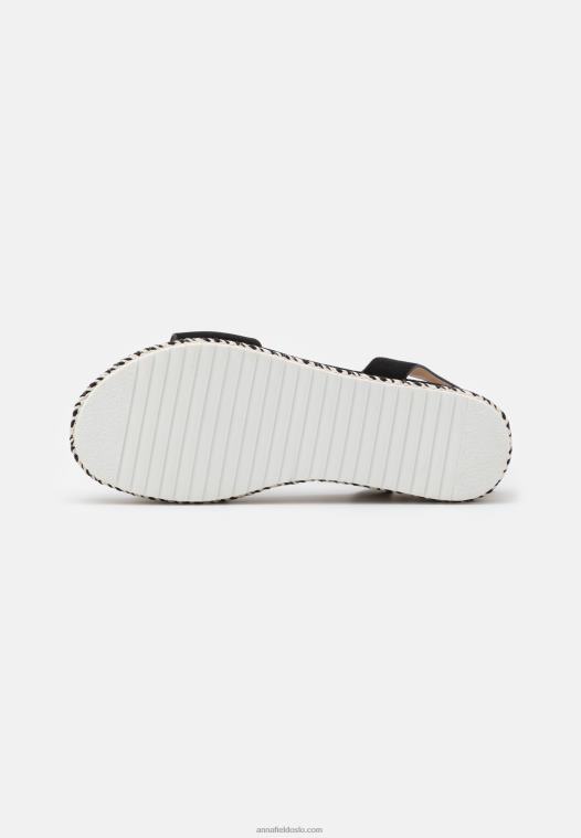 Anna Field kvinner plattformsandaler svarte P266L1462