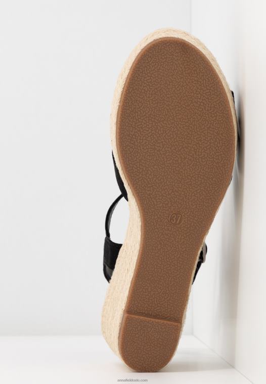 Anna Field kvinner plattformsandaler svarte P266L1480