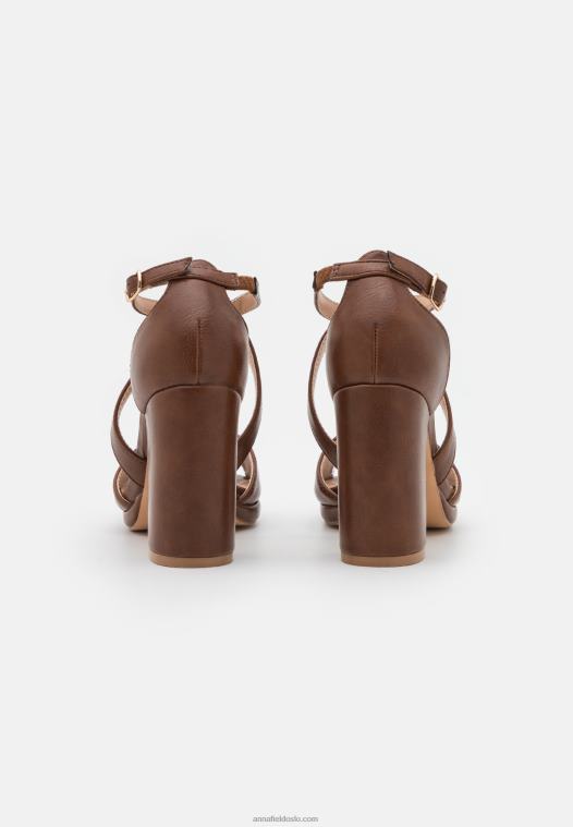 Anna Field kvinner sandaler cognac P266L1253