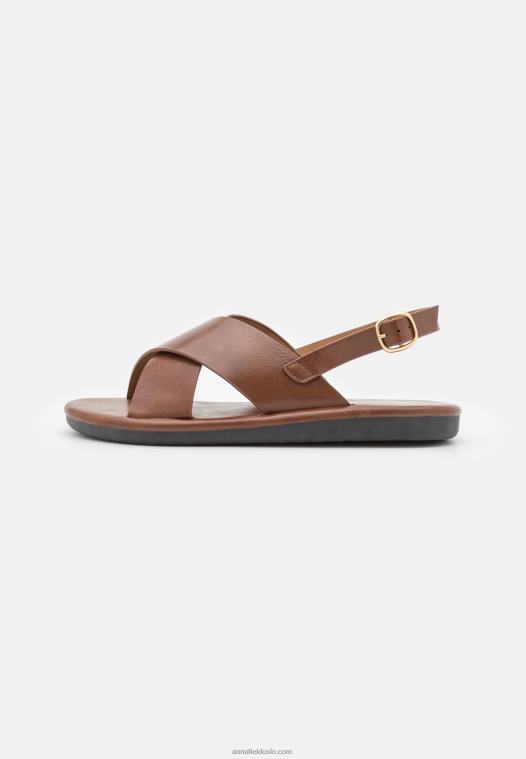 Anna Field kvinner sandaler cognac P266L1403