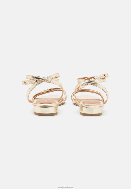 Anna Field kvinner sandaler gull P266L1247