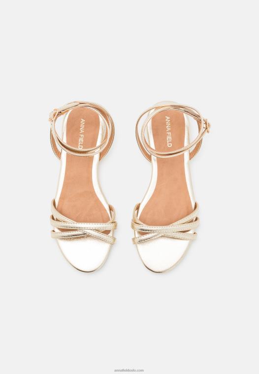 Anna Field kvinner sandaler gull P266L1247